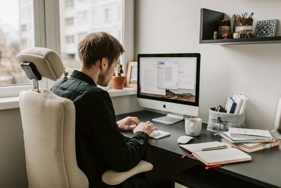 Small business owner working on website and SEO optimization